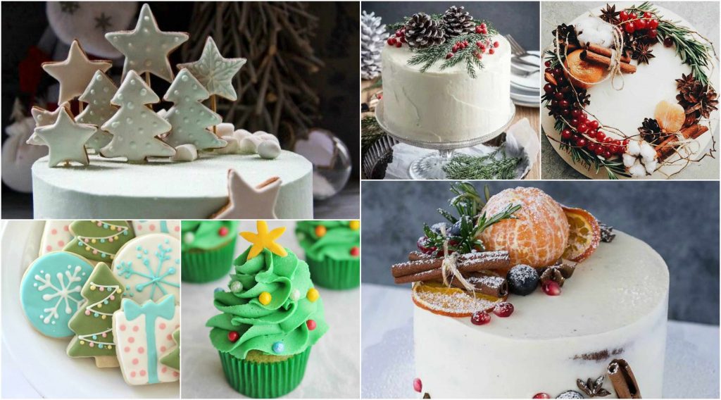 декор новорічного торта