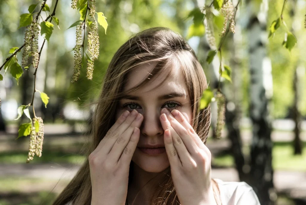 Сльозяться очі при алергії