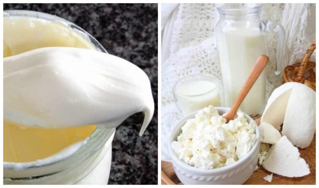 молоко сир сметана